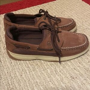 Sperry Tan Leather Boat Shoes